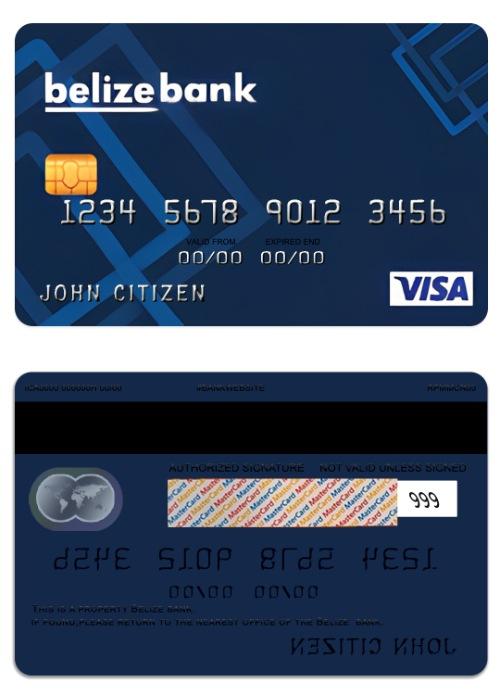 Belize Belize bank visa classic card